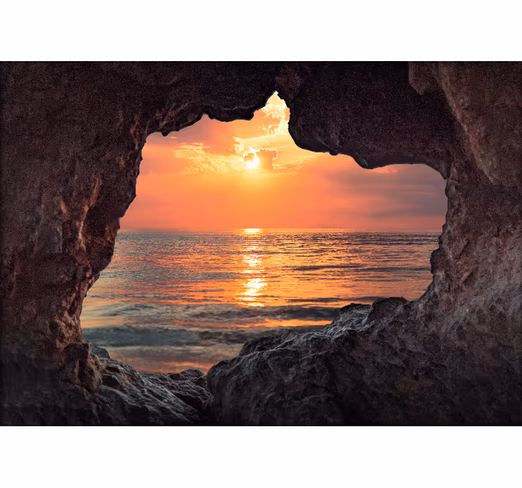 Fototapete landschaft meer sonnenuntergang ansicht - TenStickers