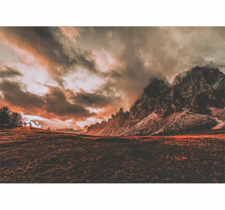 Fototapete landschaft dramatische berglandschaft - TenStickers