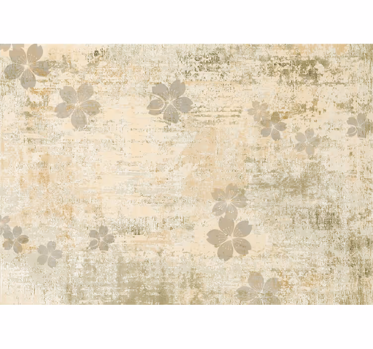 Fototapete Wohnzimmer zarte blumenmuster - TenStickers