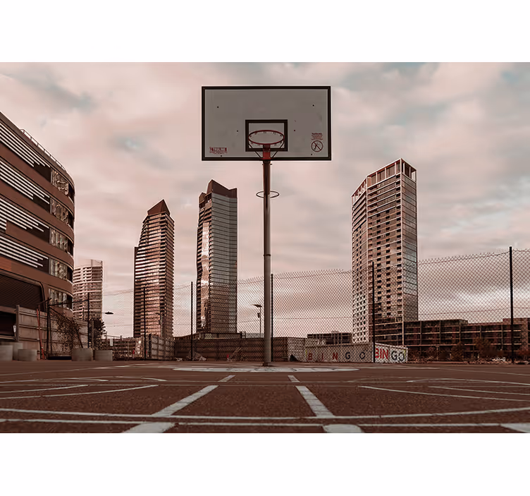 Fototapete Jugendzimmer Basketball platz - TenStickers