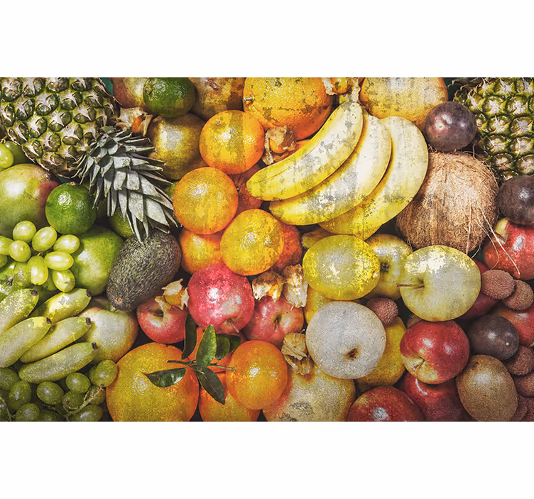 Fototapete Stein "Frucht auf Beton" - TenStickers