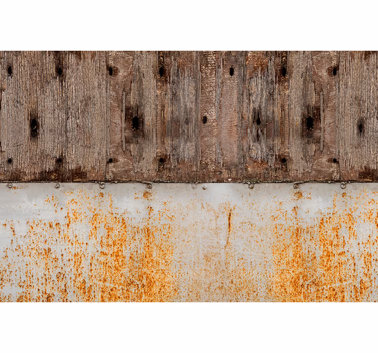 Fototapete Texturen und Muster metall und Holzschreddern - TenStickers
