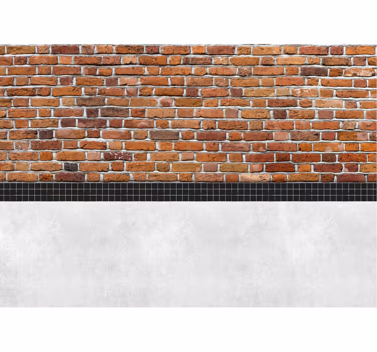 Fototapete Backstein ziegel mit KachelnBricks with tiles - TenStickers