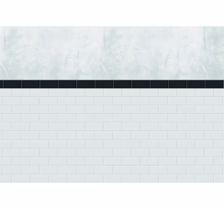 Fototapete Texturen und Muster weiße FliesenWhite tiles - TenStickers