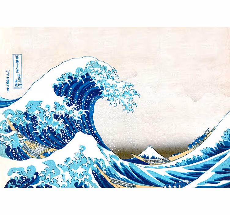 Fototapete Klassische Kunst kanagawa-welle - TenStickers