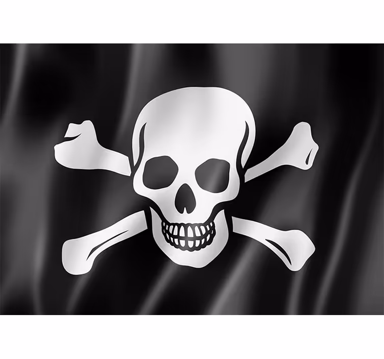 Fototapete Wohnzimmer piratenflagge - TenStickers
