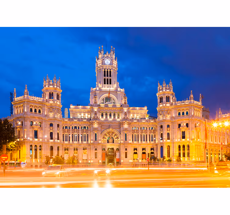 Fototapete Madrid beleuchtetes stadtbild - TenStickers