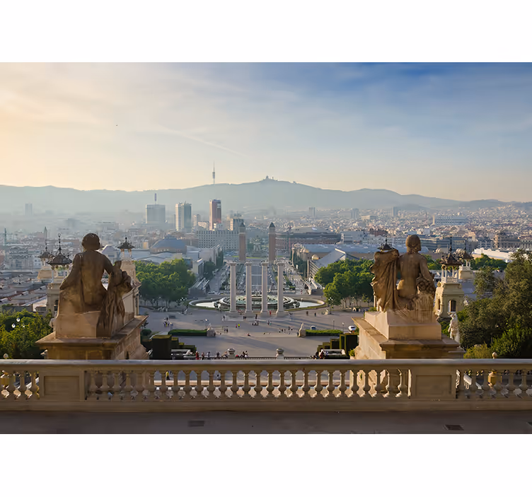 Fototapete Barcelona panoramablick über barcelona - TenStickers