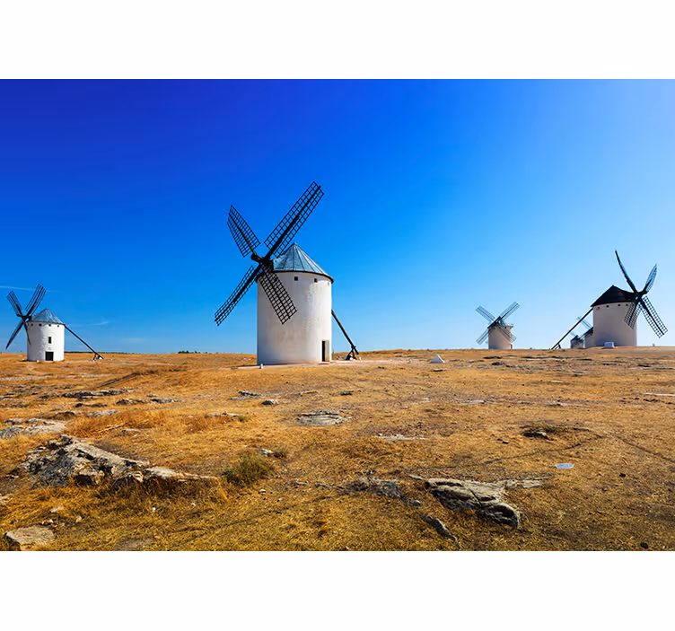 Landschafts Bildtapete windmühle landschaft - TenStickers