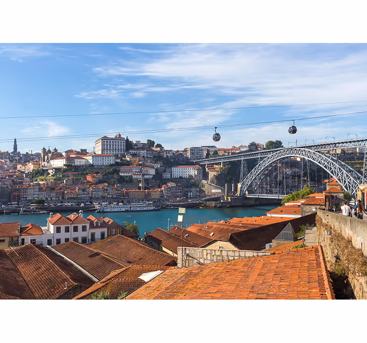 Fototapete Städte blick auf das flussufer von porto - TenStickers
