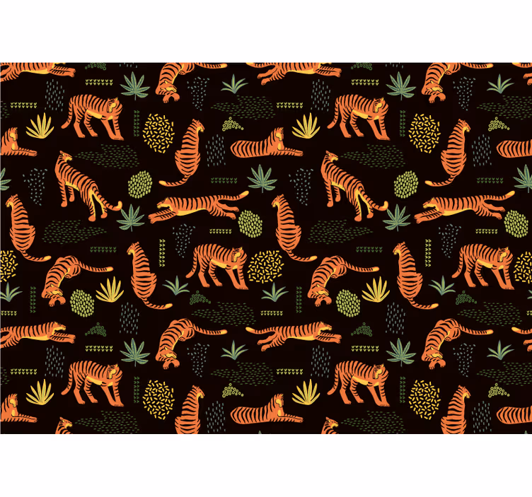 Fototapete Tiere tiger-muster - TenStickers