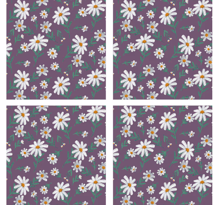 Untersetzer mit lila blumenmuster - TenStickers