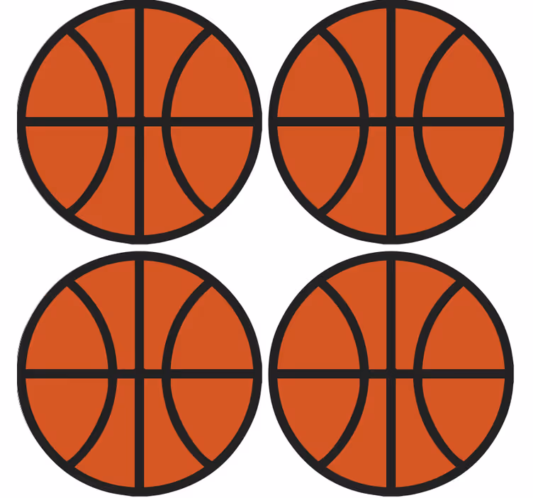 Untersetzer Modern Basketball - TenStickers