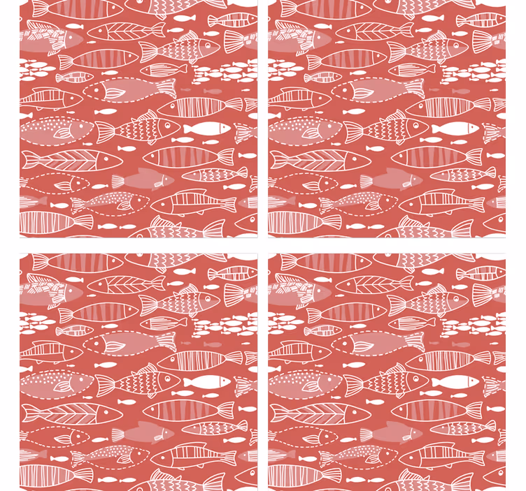Untersetzer Fisch Viele Fische unter dem Meer - TenStickers