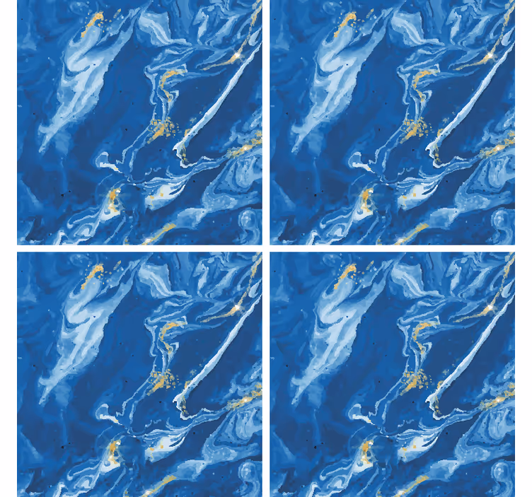 Untersetzer in gewirbeltem blauen marmor - TenStickers
