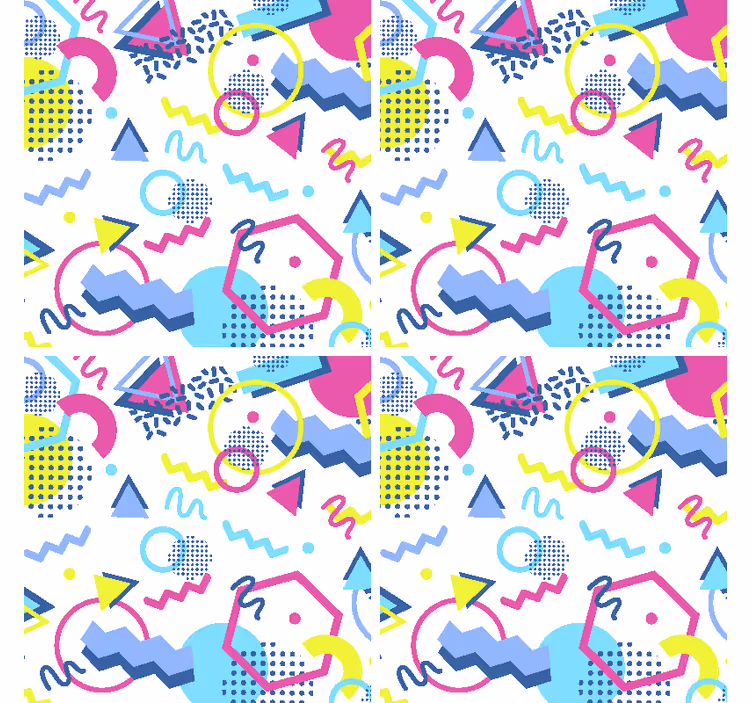 Untersetzer freak mit bunten geometrischen mustern - TenStickers