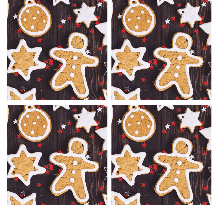 Untersetzer weihnachten lebkuchenmuster festlich - TenStickers
