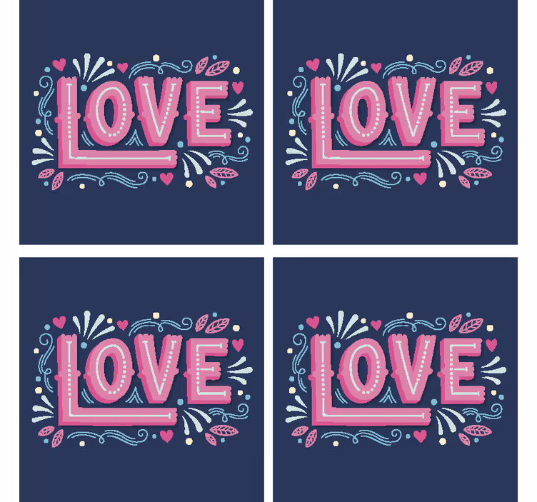 Bierdeckel sprüche mit verspielter liebe typografie - TenStickers