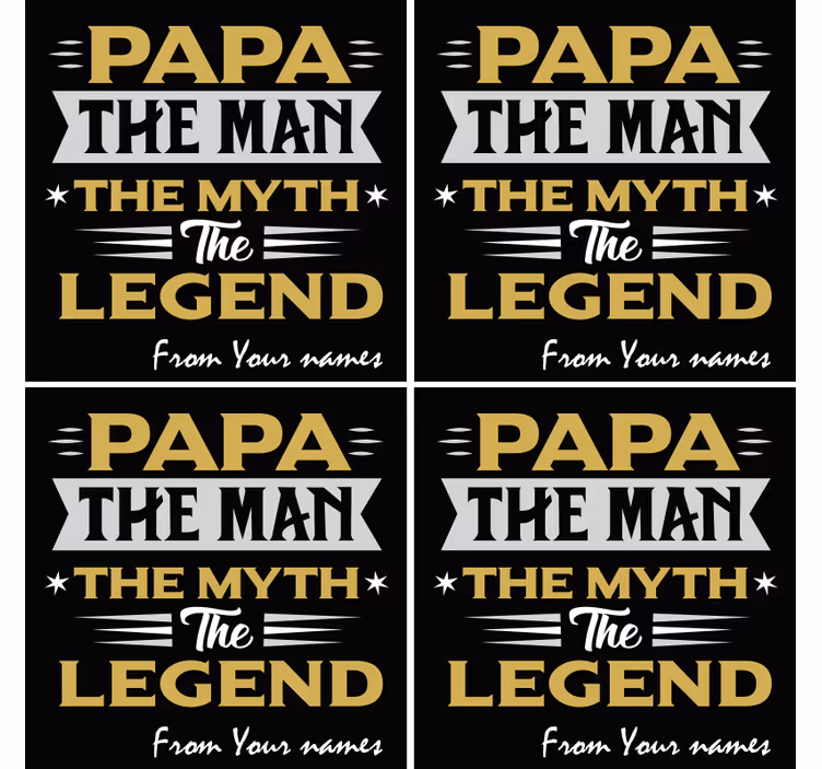 Bierdeckel Sprüche papa mythos legende - TenStickers