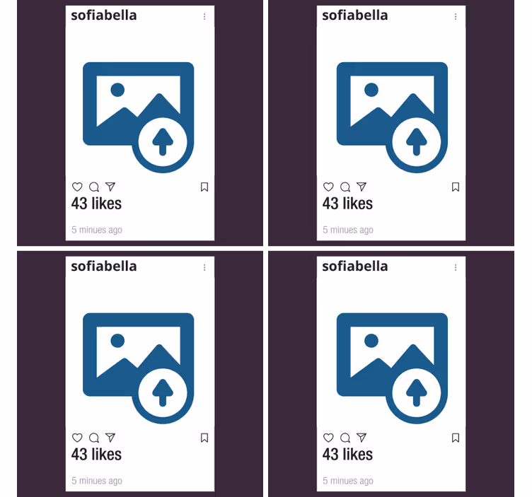 Untersetzer Modern Instagram mit Foto und Text - TenStickers