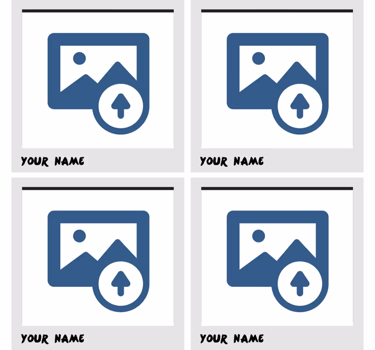 Untersetzer personalisiert Polaroidrahmen - TenStickers