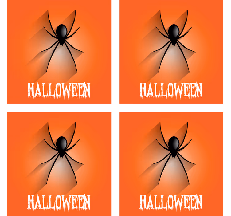 Untersetzer halloween mit gruseligem spinnenmotiv - TenStickers