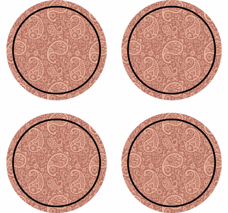 Untersetzer mit paisley-blumenmuster - TenStickers