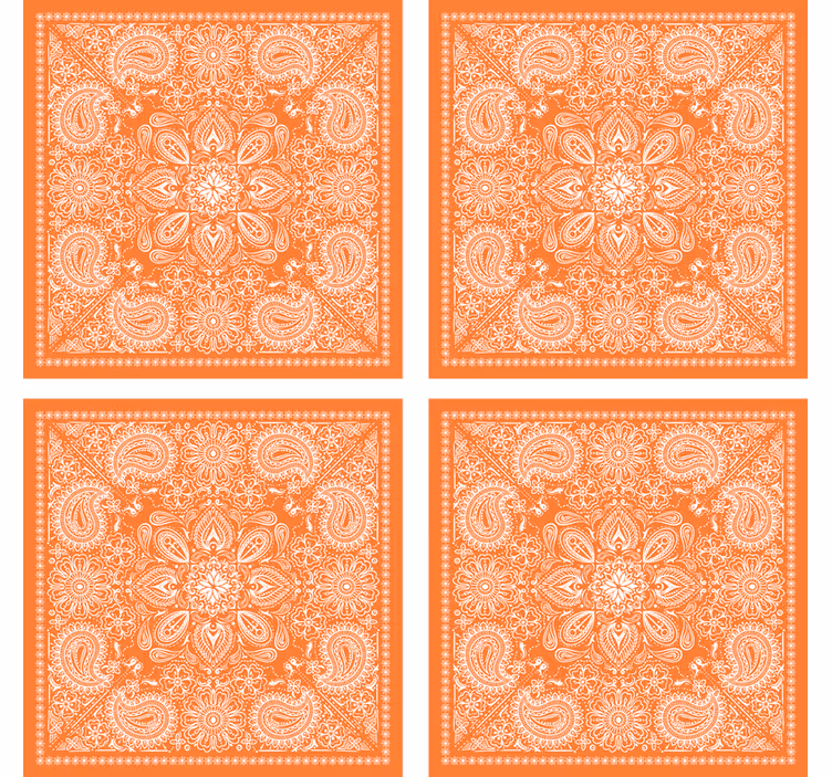 Untersetzer mit detailliertem paisley-muster - TenStickers