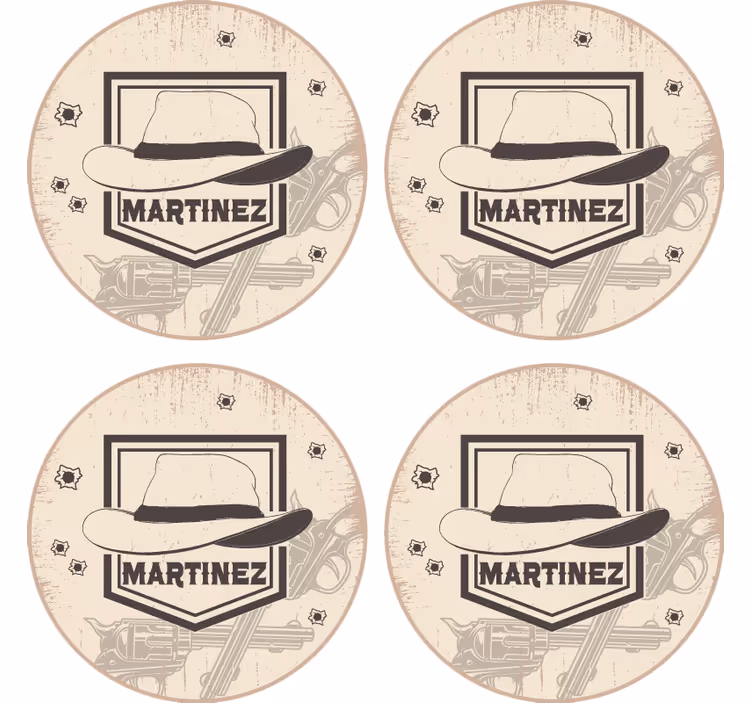 Untersetzer freak westernhut und waffen - TenStickers