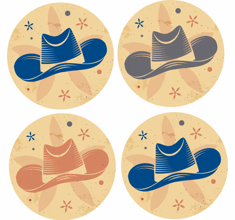 Untersetzer freak mit stilisiertem hutmotiv - TenStickers