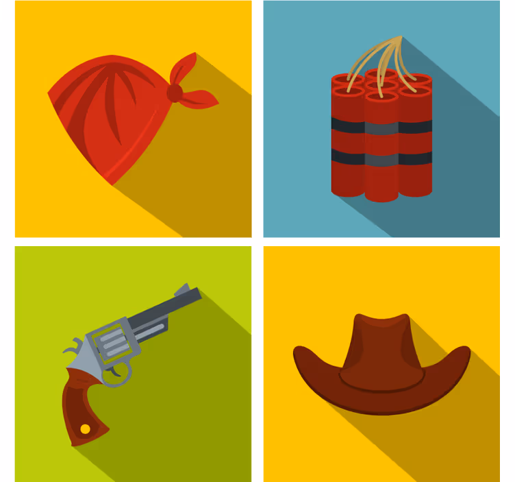 Untersetzer freak cowboyhut und dynamit - TenStickers