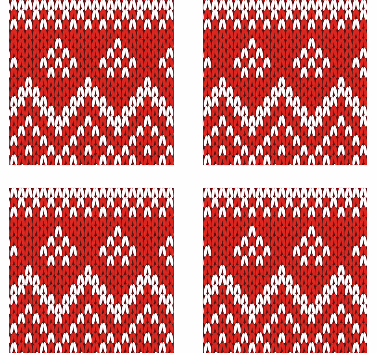 Untersetzer Weihnachten Weihnachtliches typisches Muster - TenStickers