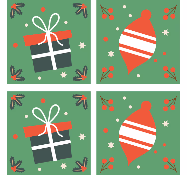 Untersetzer weihnachten festliche dekoration und geschenk - TenStickers