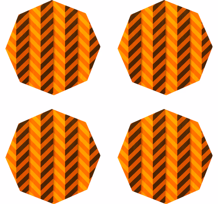 Untersetzer halloween mit orangefarbenem chevron-muster - TenStickers