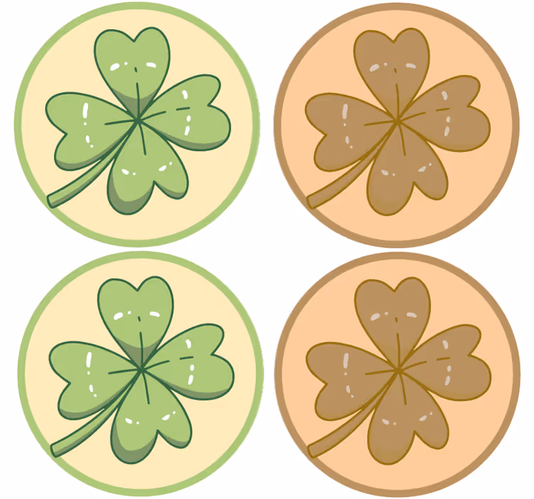 Untersetzer freak mit kleeblatt design - TenStickers