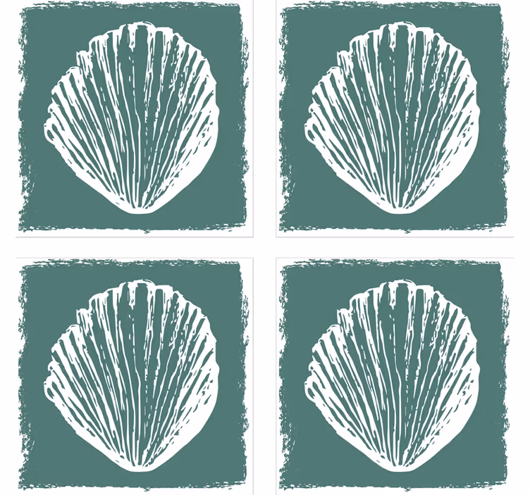 Untersetzer mit muschel-muster - TenStickers