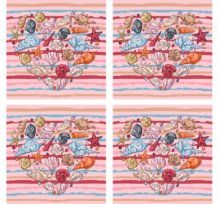 Untersetzer freak buntes muschel-motiv - TenStickers
