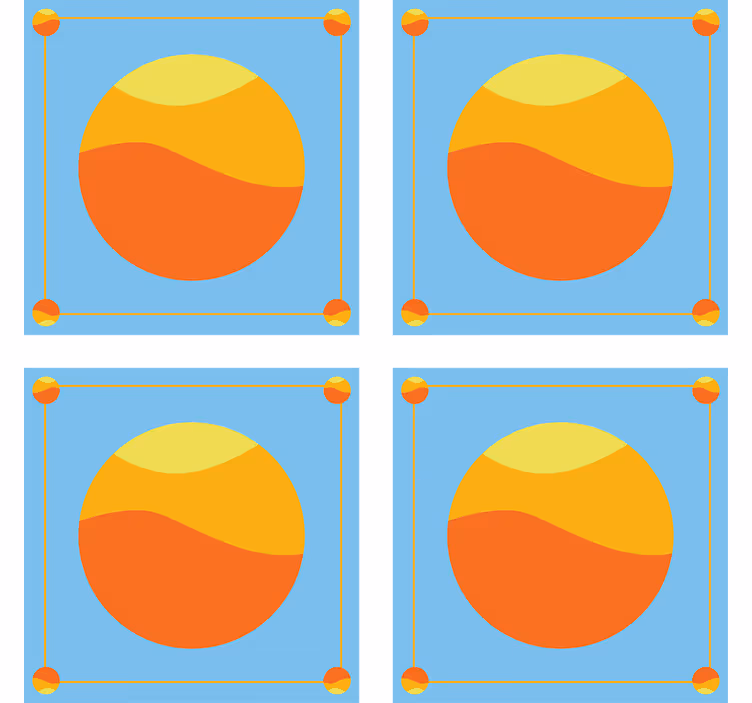 Untersetzer mit lebendigen bunten kreisen - TenStickers