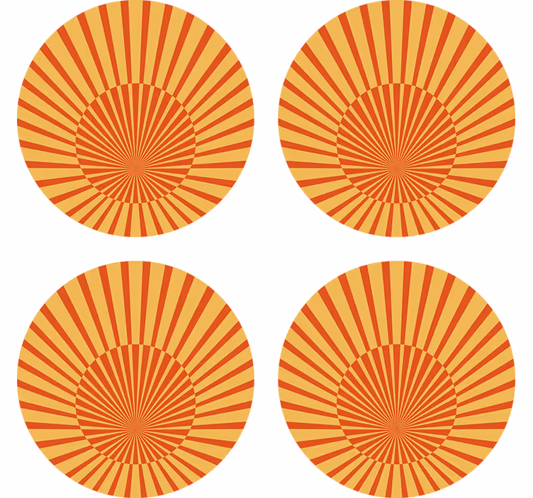 Untersetzer 70's Sun Sonnenkreis der 70er jahre - TenStickers