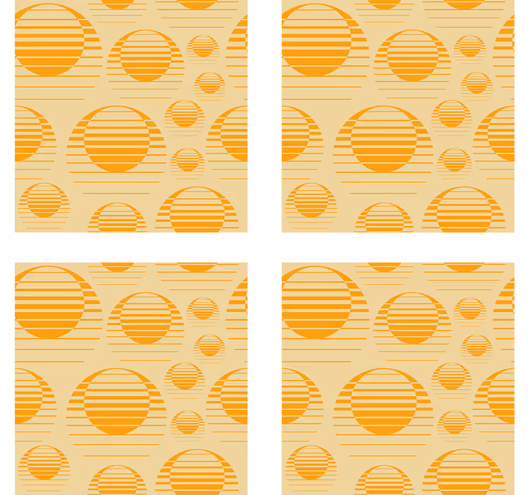 Vintage Untersetzer retro-sonnenmuster - TenStickers