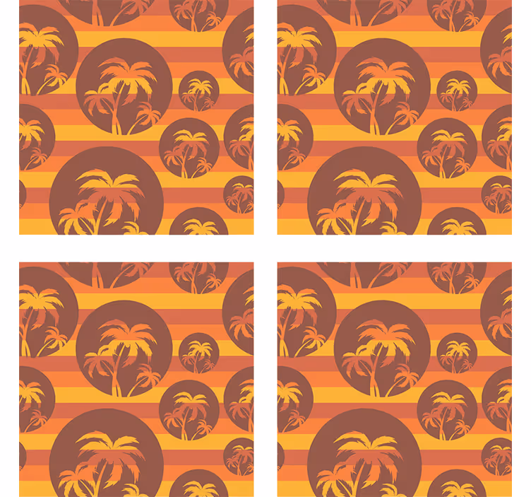 Untersetzer freak mit retro palmenmotiv - TenStickers