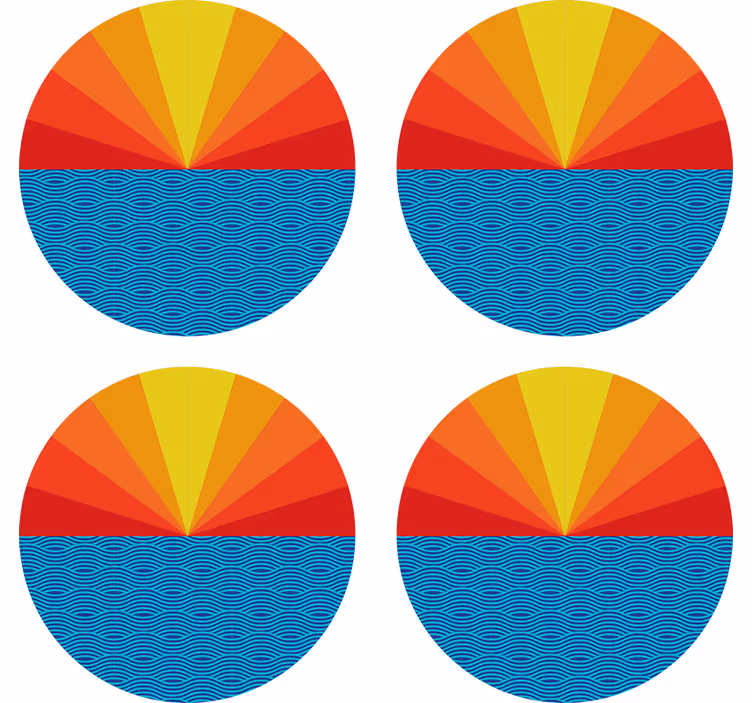 Untersetzer freak mit lebhaftem geometrischem kreisdesign - TenStickers