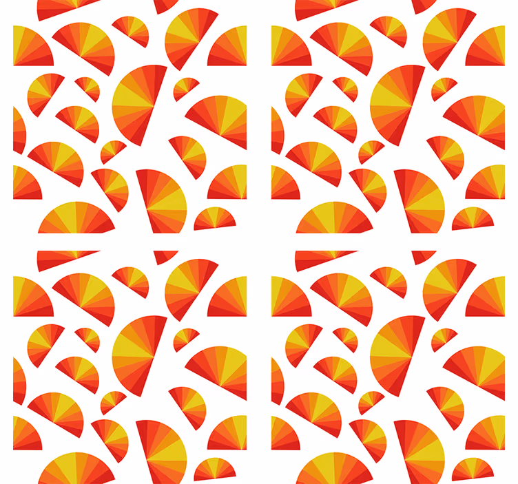Untersetzer mit geometrischen fächermustern - TenStickers