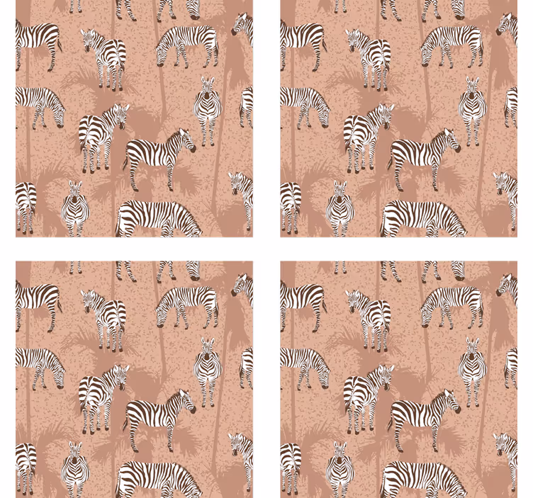 Untersetzer modern mit zebramuster oberfläche - TenStickers