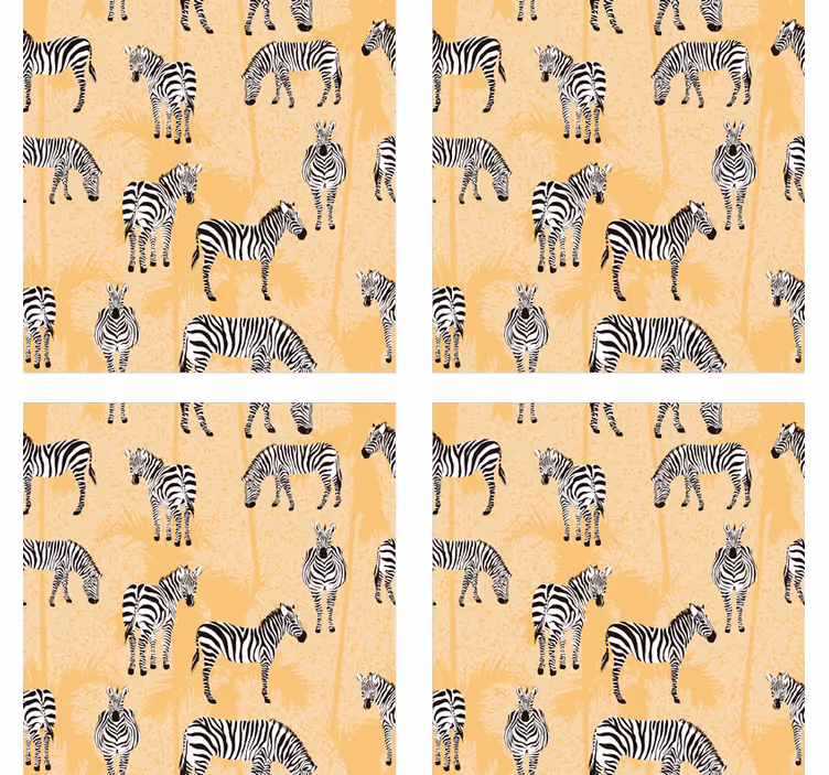 Untersetzer freak mit zebra-muster hintergrund - TenStickers