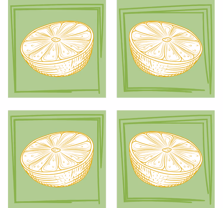 Untersetzer personalisiert mit limettenscheiben-illustration - TenStickers