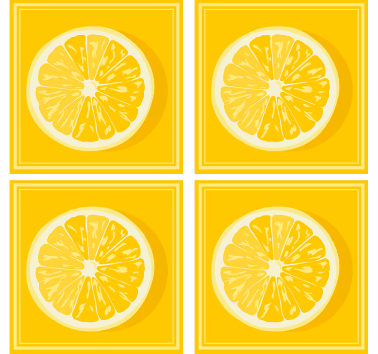 Untersetzer im zitronenscheiben-stil - TenStickers