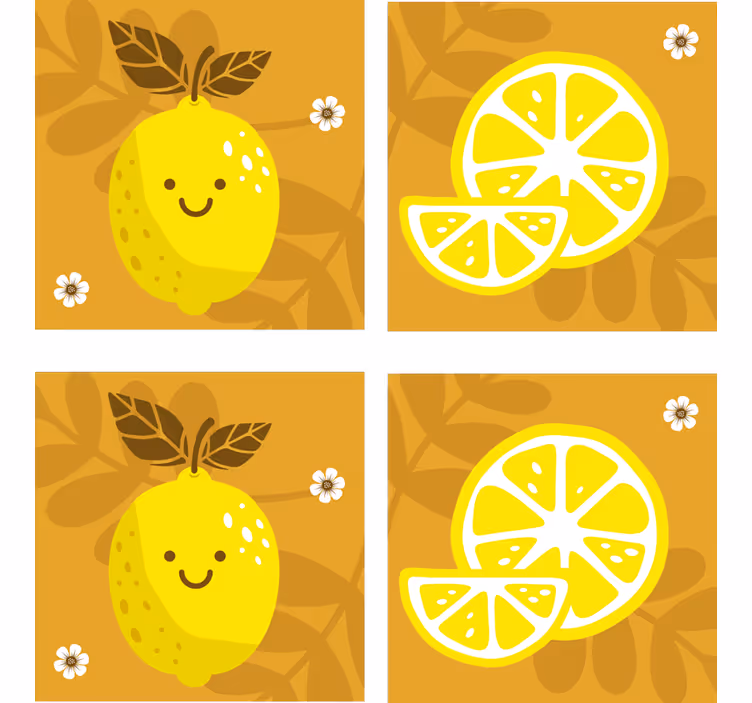 Untersetzer freak fröhliche zitrone und citrus - TenStickers