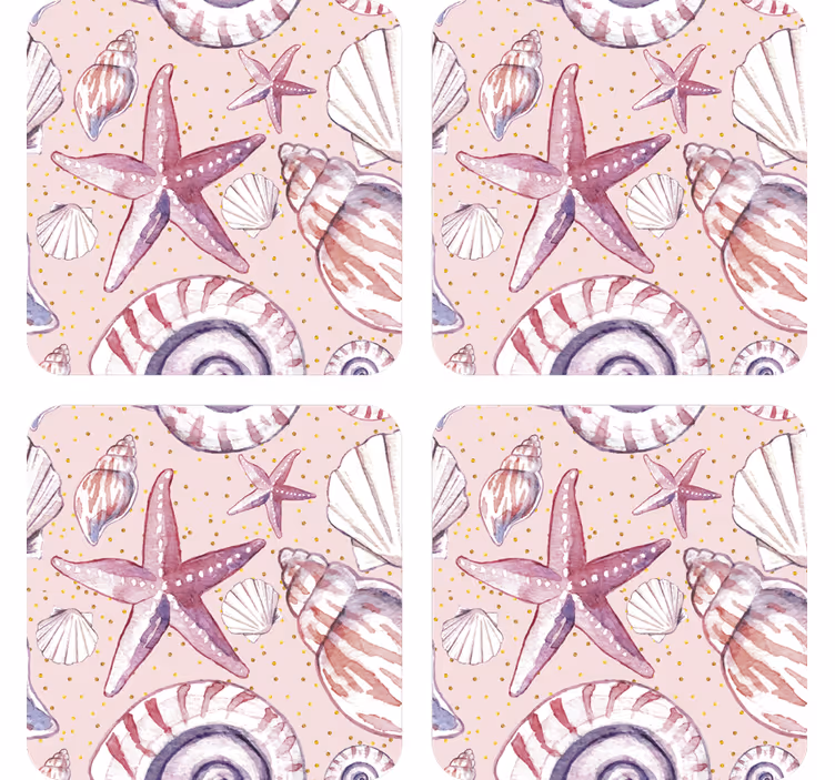 Untersetzer freak muscheln und seesterne muster - TenStickers