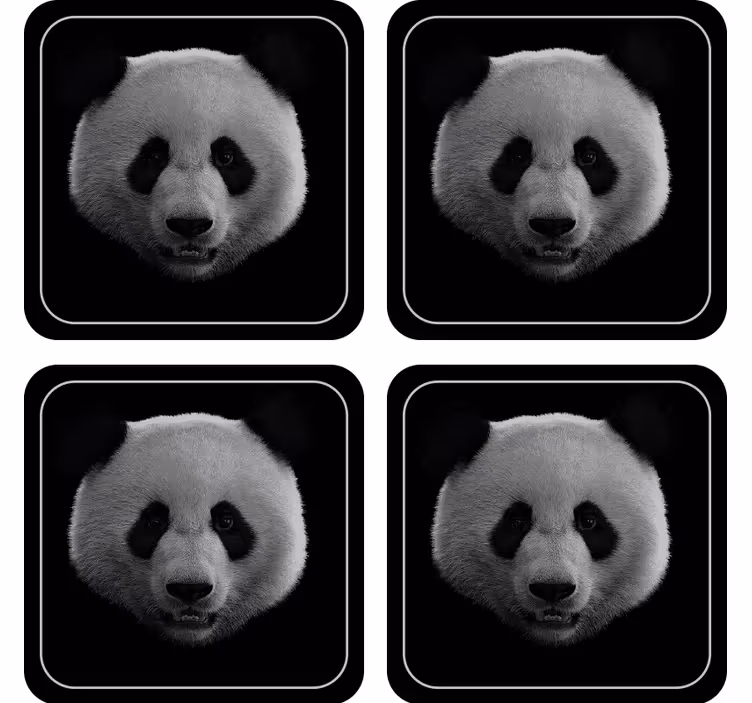 Untersetzer freak mit panda-gesicht muster - TenStickers